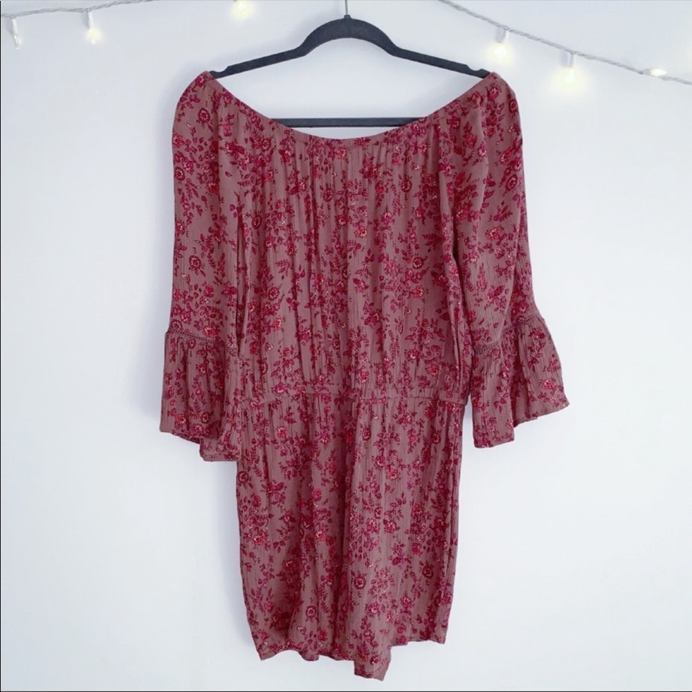 Mudd flower pattern shorts romper